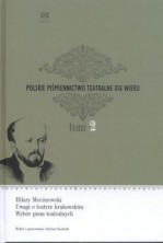 logo Polskie piśmiennictwo teatralne XIX wieku, tom 2