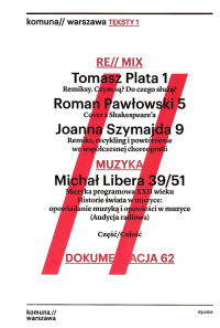logo Komuna Warszawa. Teksty 1