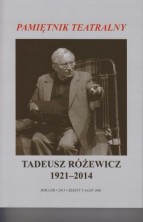 logo Pamiętnik Teatralny 3-4/2013. Tadeusz Różewicz