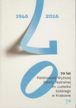 logo 70 lat Państwowej Wyższej Szkoły Teatralnej im. Ludwika Solskiego w Krakowie